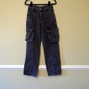 Black Cargo baggy jeans
